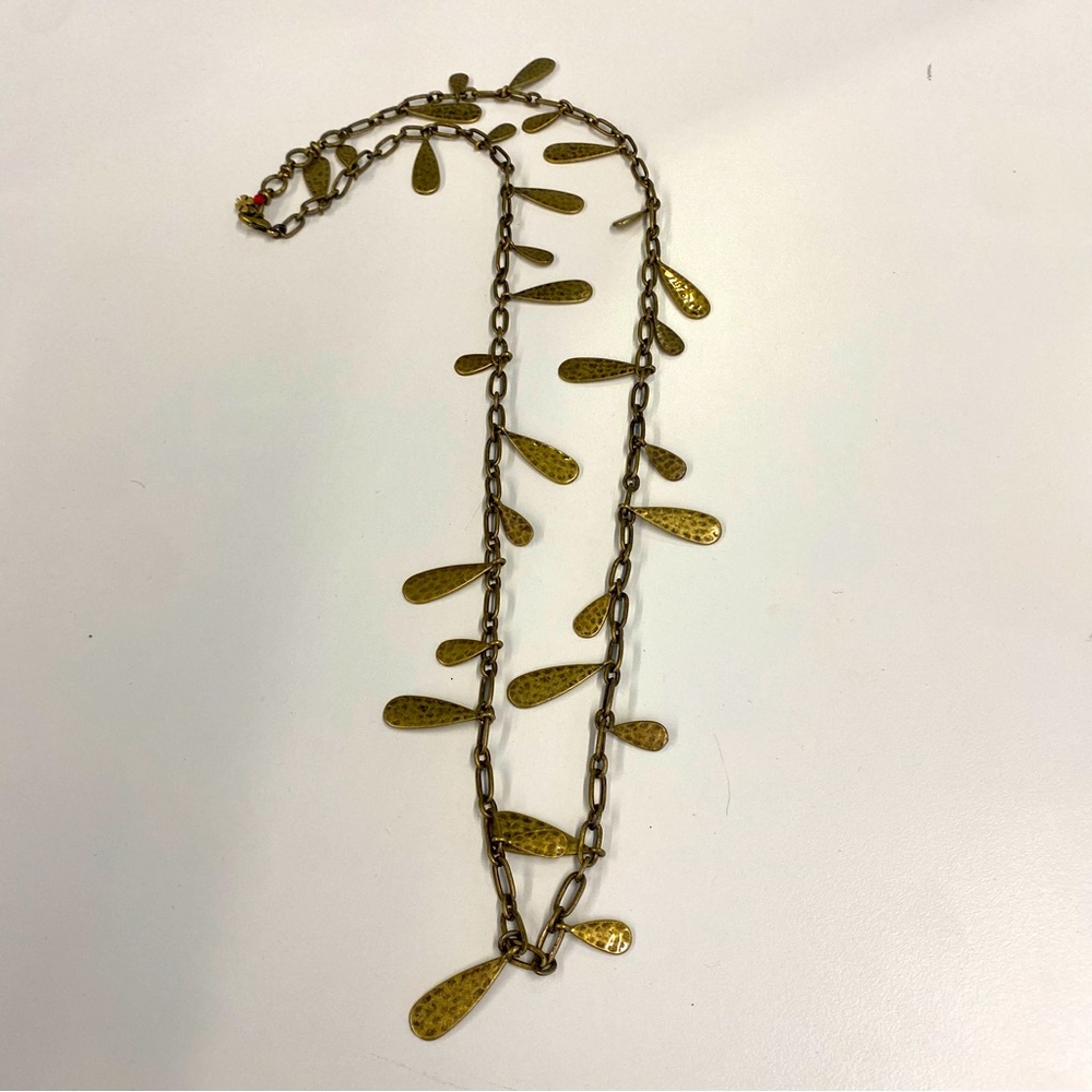 LUCKY BRAND Hammered Teardrop Necklace